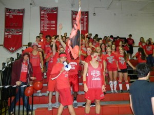 Juniors rejoice at the 2012 Pep Rally.