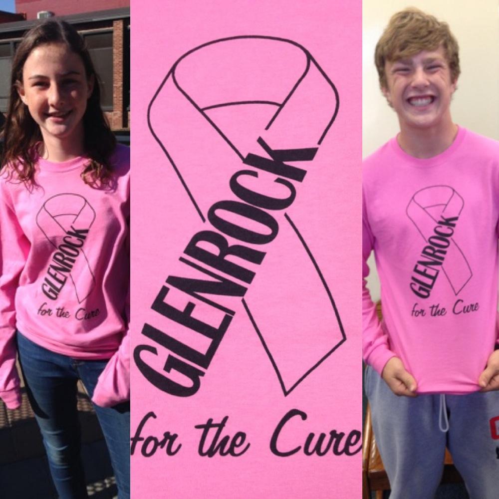 Glen Rock students decked-out in their Pink Out shirts, ready for the big game.  