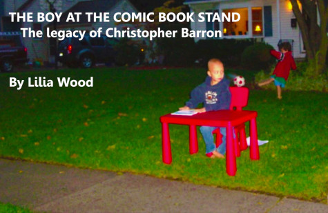 The boy at the comic book stand
