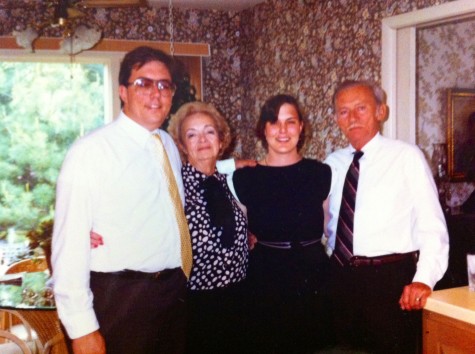 College-aged, Ms. Bickert is seen here with her family.  