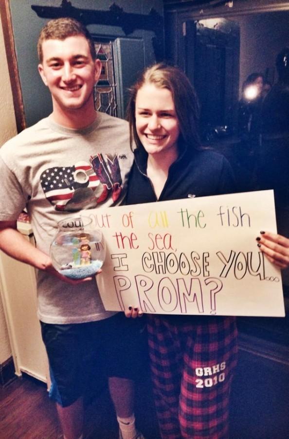 Be my Nemo -- 

Greg Warner asked Sara Butler to prom with an actual fish. (Photo Credit: Caroline Moscatello)