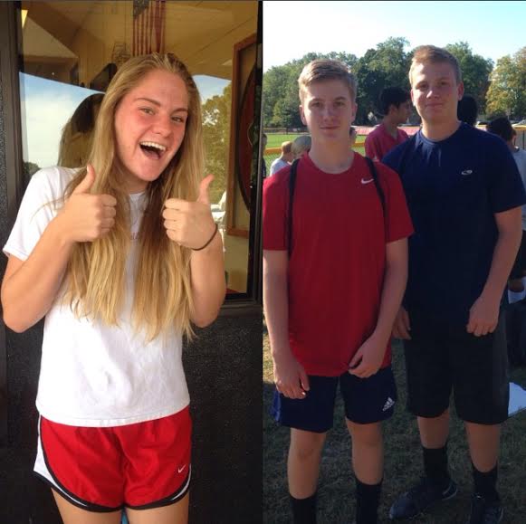 Haleigh, Jack, and Nick Martin on their way to soccer practice. 