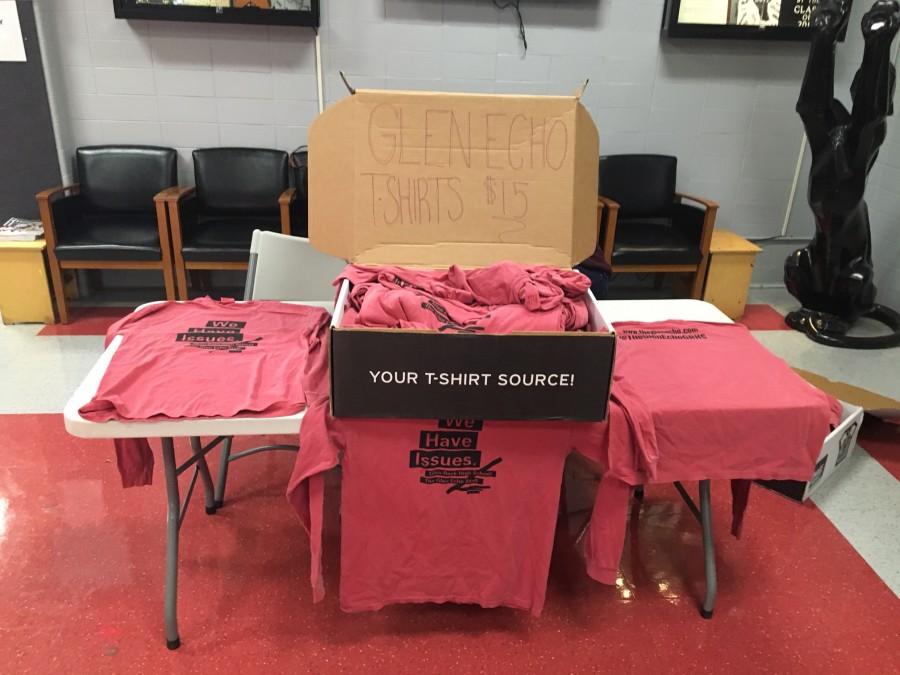 Shirts were sold in the Hamilton Lobby on Monday, Nov. 16 to support National Journalism Day and awareness of The Glen Echo, the student newspaper.  