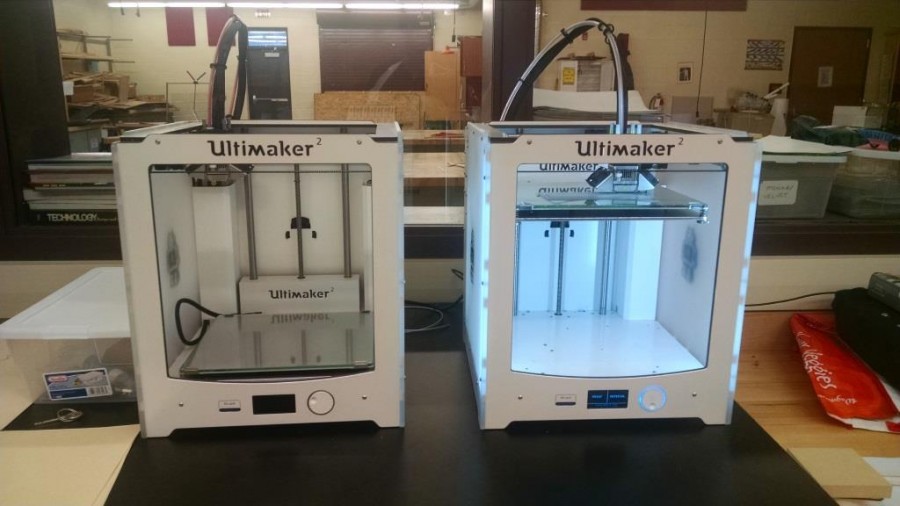 At the price of $2500 per unit, the dual Ultimaker units are the newest additions to the Engineering capabilities of Glen Rock High School and Middle School.  