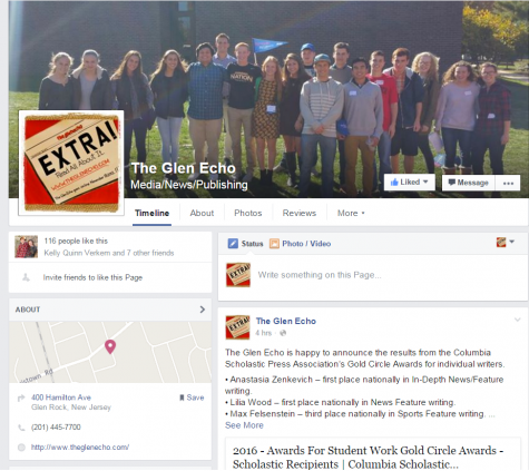 Launched in January, the Facebook Page for The Glen Echo promotes content, shares news, and connects with local citizens.