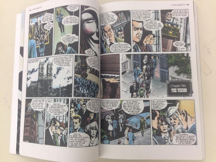 The bestselling graphic novel V for Vendetta by Alan Moore, David Lloyd, Steve Whitaker, and Siobhan Dodds.