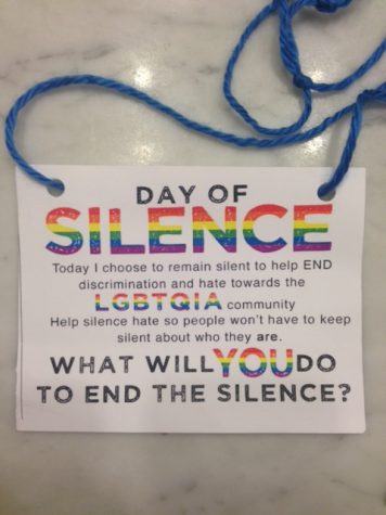 Students who took the vow of silence were given lanyards to wear and show their support. The design of the lanyard has been updated from years past. 