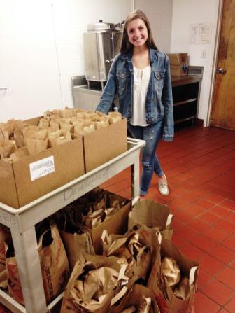 Anne Nebbia (17) put together the collection of lunches in collaboration with Evas Village, a charity based out of Paterson.  It was challenging to start the drive by myself. I was really nervous no one would help...I not only donated but encouraged others to donate as well, she said, satisfied after surpassing her goal of donating 100 lunches.
