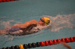 Bridget Horton swimming a 200 IM for her club swim team,The Wyckoff Sharks, in Indianapolis Indiana. Bridget has been swimming since she was young, and plans pursue her swimming career in college. Bridget also lifeguards at The Glen Rock Municipal Pool.