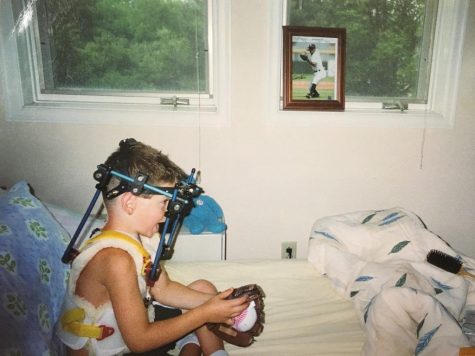 Weiss spent a lot of time in his bedroom at the Ronald McDonald House playing with his baseball and glove, which he still has today.