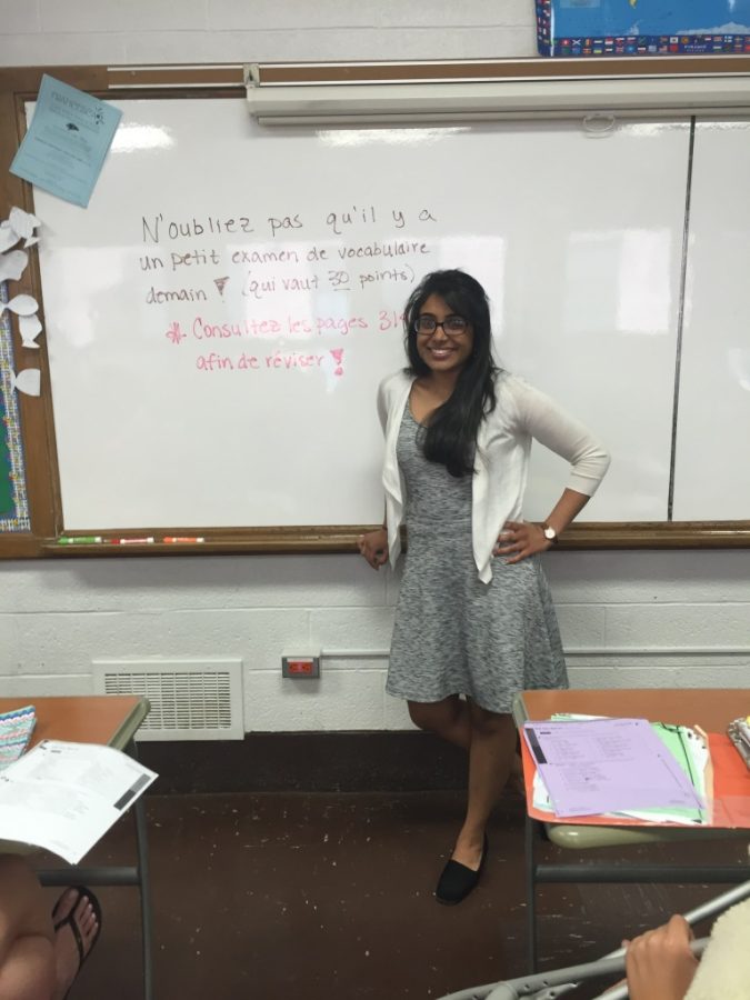 Spanish teacher, Sita Patel resigned after deciding to return to school to eventually get her PhD.