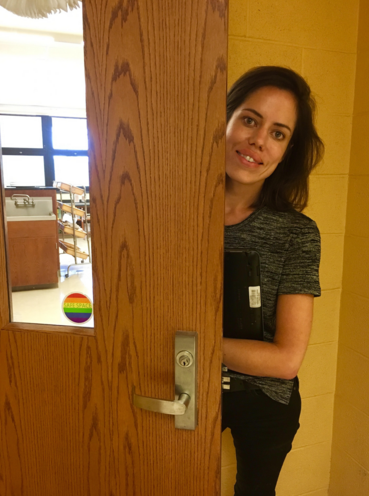 Nicole Rusin opens the door to room C131, where the GSA will leave footprints in the lives of many students.
