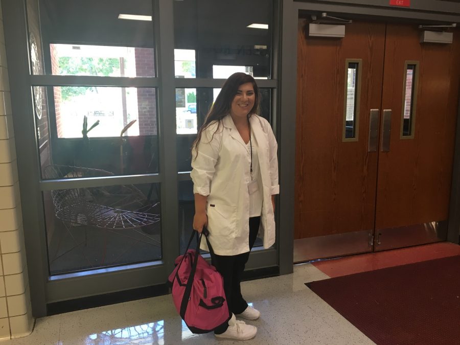 Junior Frankie Fontana gets ready to leave school and head off to beauty school for the afternoon.