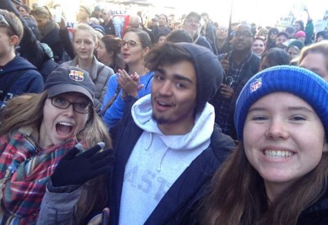 Walter and Lacognata rode the train into New York City to attend the protest. They got off at Penn Station, where they joined thousands of protesters on the walk from Union Square Park to Trump Tower.