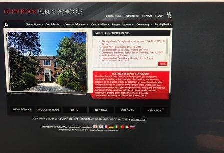 School fusion has been used as the template for the Glen Rock Schools website since 2009.