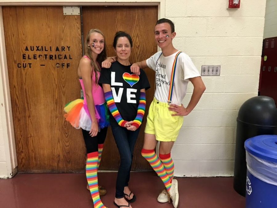 Members of the GSA dress to support the LGBT community during last years Ally Week.  