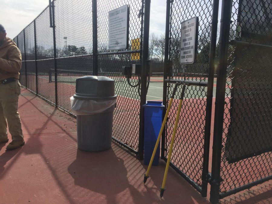 The land surveyor of  Edwards Engineering Group Inc. did not comment on the condition of the tennis courts