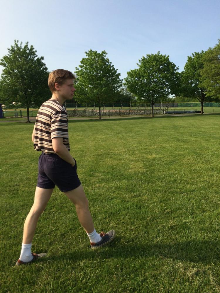 Quinn walks through Bergen Community College lawn during Teen Arts in 2016. He has loved art since elementary school, and attended Teen arts in 2015 as well.