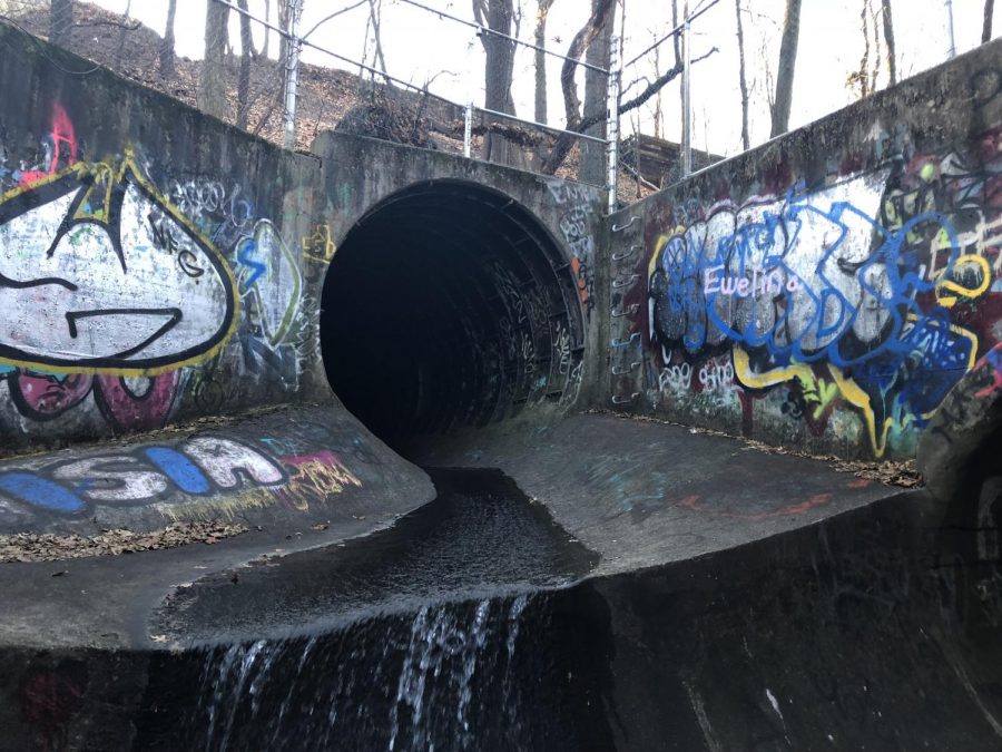 This underground drainage tunnel system in Clifton, NJ, is the location of a local legend, The Gates of Hell. 