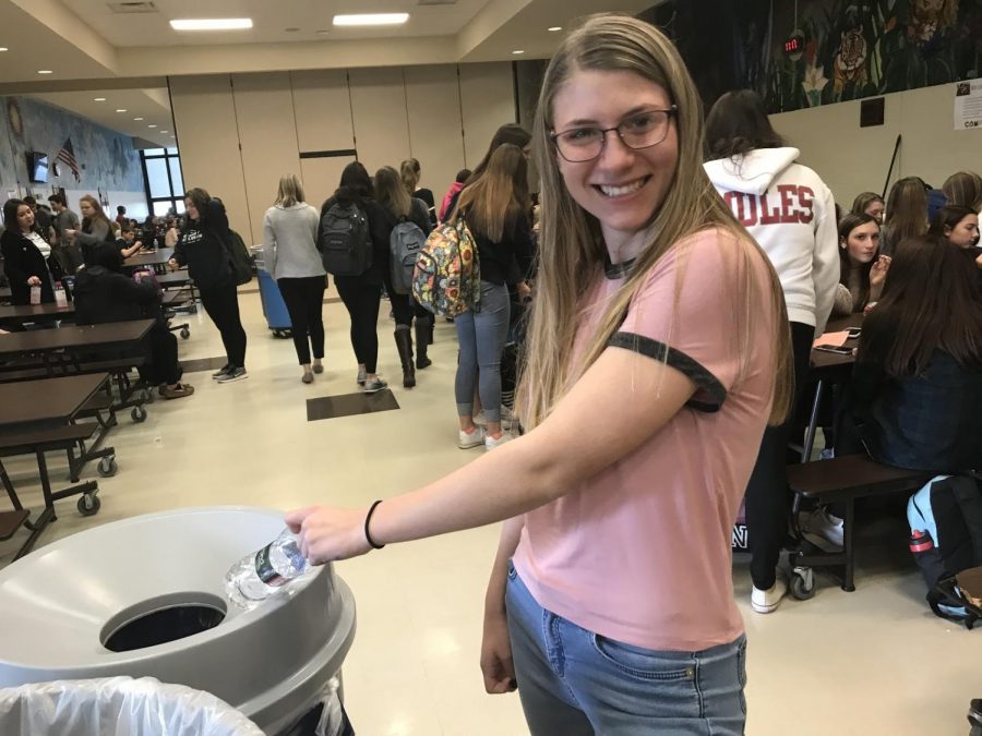 Lizzie Hoyt makes sure to recycle on a daily basis. She realized a problem with the recycling system in the high school, and decided to create change through her Gold Award.                                                                    