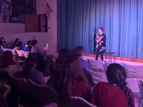 Students perform at Moth Story Slam