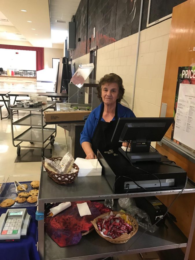 Concetta works on the high school side of the cafeteria.