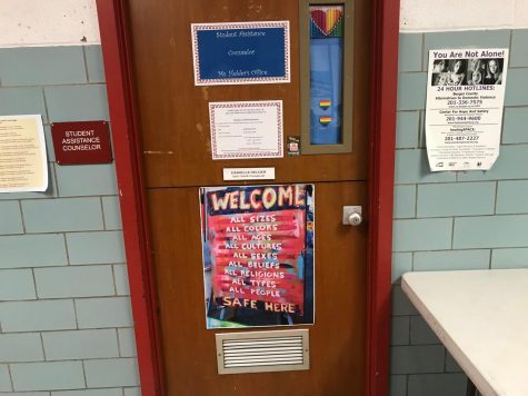 Ms. Helder Office located in the Senior hallway.